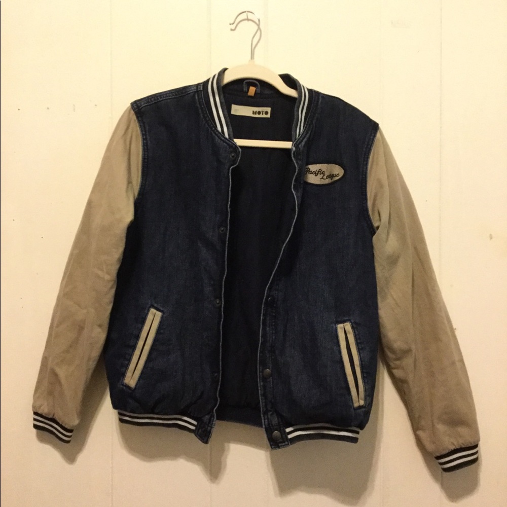 Denim moto jacket
